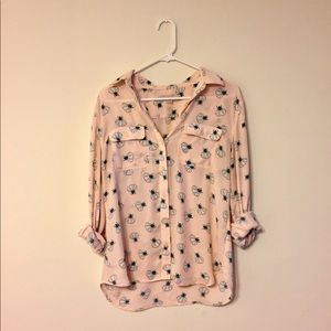 LOFT Flora Utility Blouse